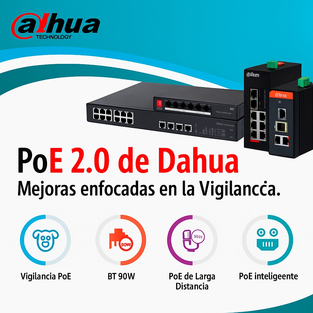PoE 2.0 Dahua en Sistek