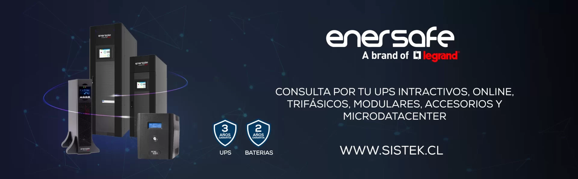 Banner Enersafe, consigue UPS en Sistek