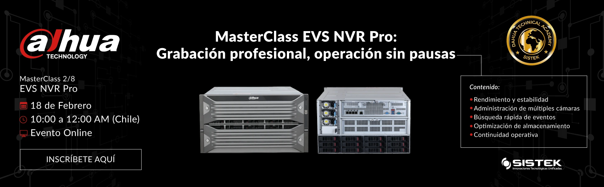 banner segunda Masterclass dahua EVS NVR Pro banner segunda Masterclass dahua EVS NVR Pro