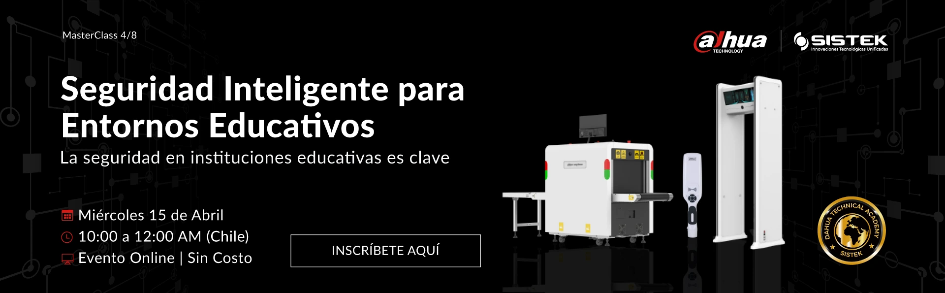 Banner MasterClass Seguridad Inteligente para Entornos educativos Banner MasterClass Seguridad Inteligente para Entornos educativos